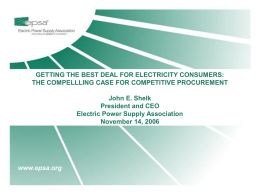 2005 Overview - Electric Power Supply Association