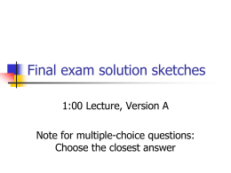 Test 1 solution sketches