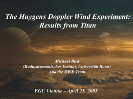The Doppler Wind Experiment
