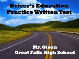Driver’s Education Practice Test