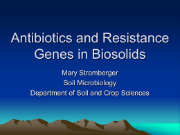 Antibiotics and Resistance Genes in Biosolids