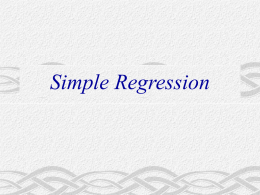 Simple Regression