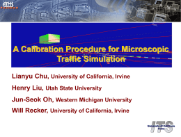 A Calibration Procedure for Microscopic Traffic