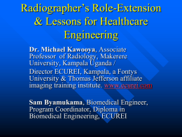 DIPLOMA IN X-RAY PATTERN RECOGNITION CURRICULUM