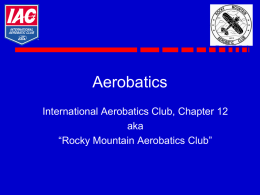 Aerobatics - IAC Chapter 12