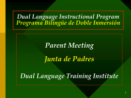 Bilingual Education - Dual Language Training Institute