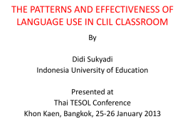 THE PATTERNS AND EFFECTIVENESS OF LANGUAGE USE …