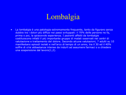 Lombalgia - Dott. Giancarlo Gemelli