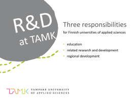 Introduction to TAMK’s RDI,