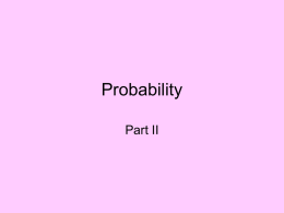 Probability - St. Joseph School District