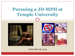 Pursuing a JD-MPH at Temple University