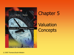 Chapter 5- Valuation Concepts