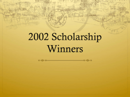 2002 Scholarship Winners - AAHRA