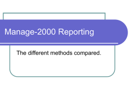 Manage-2000 Reporting - Brightlight Solutions