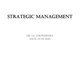 Strategic Management in the Public Sector - BPATC
