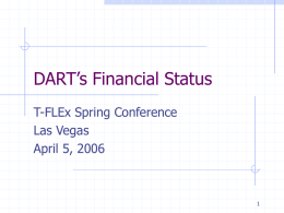 DART’s Financial Status - Transit Finance Learning Exchange