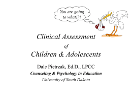 Clinical Assessment of Children & Adolescents
