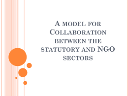 A model for Collaboration between the statutory and NGO