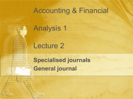 Accounting & Financial Analysis 1