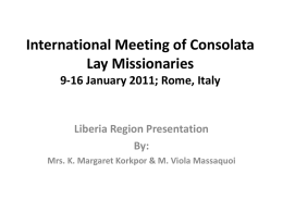 International Meeting of Consolata Lay Missionaries 9
