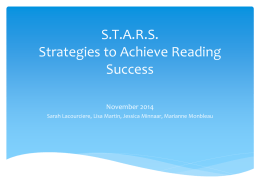 S.T.A.R.S. Strategies to Accelerate Reading Success