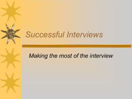 Successful Interviews - UL University of Limerick