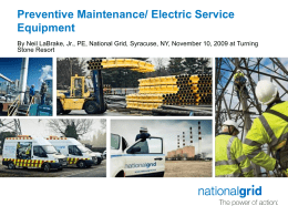 Preventive Maintenance/ Electric Service Equipment