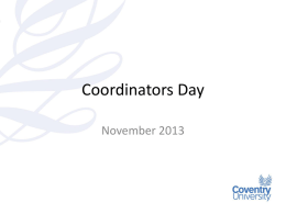 Coordinators Day - Coventry University