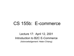 B2C E-COMMERCE - Yale University