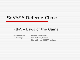 SnVYSA Referee Clinic