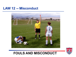 Law 12 Fouls and Misconduct
