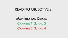Reading Objective 2