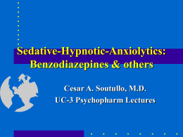 Benzodiazepines: Sedative-Hypnotic