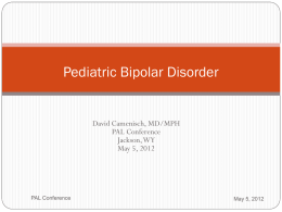 Pediatric Bipolar Disorder