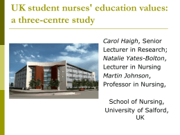 UK student nurses' education values: a three