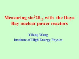 Backgrounds - Daya Bay Reactor Neutrino Experiment