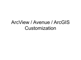 Extending ArcView - RS/GIS Laboratory @ USU