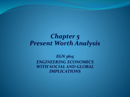 Chapter 5 Present Worth Analysis - Help-A-Bull