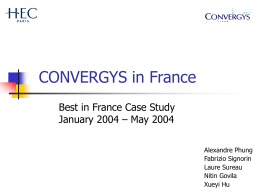 Convergys - HEC Paris