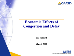 Economic Effects of Congestion and Delay
