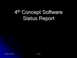 4th Concept Software Status Report