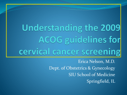 Understanding the American Cancer Society Guidelines for