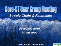 Core-CT User Group Accounts Payable and Asset Management