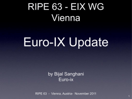 RIPE 63 - EIX WG Vienna Euro