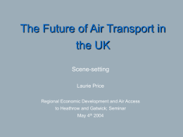 Regional Air Access to London’s Airports