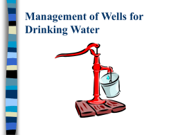 Management of Wells for Drinking Water
