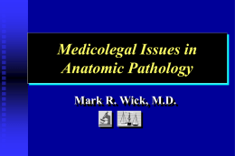 Medicolegal Issues in Pathology