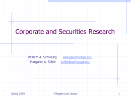 Corporate and Securities Research