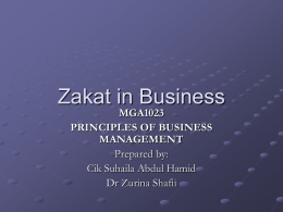 Zakat in Business