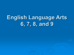 English Language Arts 6-9